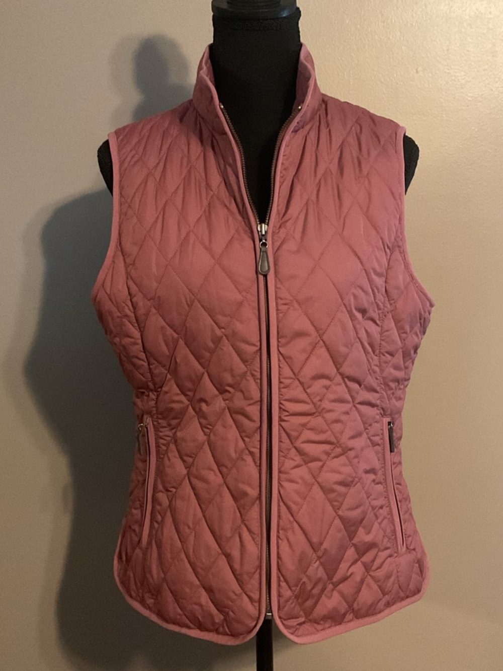 Eddie Bauer Quilted Vest in Dusty Rose